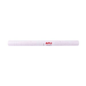 Apli Rollo de Polipropileno Transparente 3x0.50m 80 micras - Adhesivo Reposicionable - Sistema Easy Peel - Cuadricula de Precision - Alta Resistencia a Arañazos y Roturas - No Amarillea