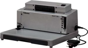 Fellowes Metal E 200R Encuadernadora Electrica de Espiral A4 - Perfora hasta 20 Hojas - Encuaderna hasta 450 Hojas