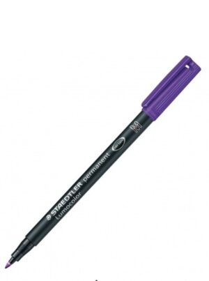 Staedtler Lumocolor 317 Rotulador Permanente - Punta Media Redonda - Trazo 1mm Aprox - Capuchon con Clip - Secado Rapido - Color Violeta