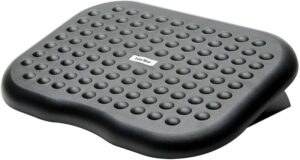 Fellowes Reposapies con Inclinacion Ajustable 0° a 15° - Gran Superficie de 45x33 cm - Textura Efecto Masaje - Color Negro