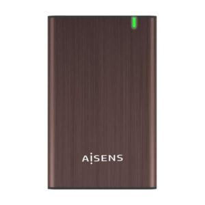 Aisens Caja Externa 2.5″ para Discos Duros 9.5mm SATA I, II y III a USB 3.0/USB 3.1 GEN1 - Color Marrón