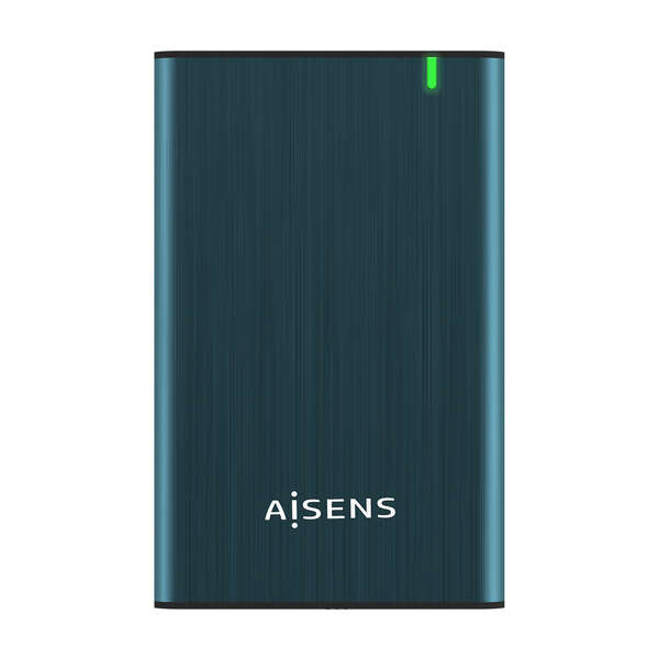 Aisens Caja Externa 2.5" para Discos Duros 9.5mm SATA I, II y III a USB 3.0/USB 3.1 GEN1 - Color Azul Pacifico