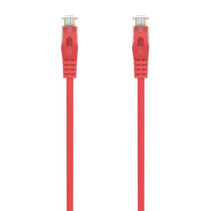 Aisens Cable de Red Latiguillo RJ45 LSZH Cat.6A 500 MHZ UTP AWG24 - 1m - Libre de Halogenos - 10 Gigabit/s - Color Rojo