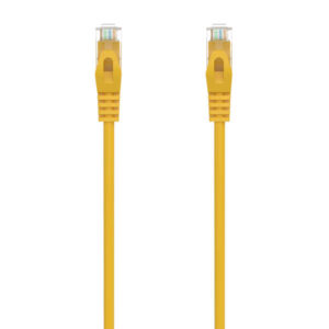 Aisens Cable de Red Latiguillo RJ45 LSZH Cat.6A 500 MHZ UTP AWG24 - 0.3m - Libre de Halogenos - 10 Gigabit/s - Color Amarillo