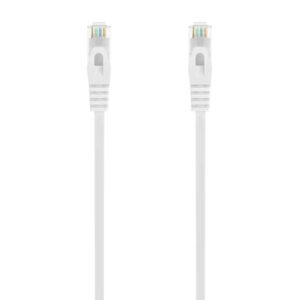 Aisens Cable de Red Latiguillo RJ45 LSZH Cat.6A 500 MHZ UTP AWG24 - 0.25m - Libre de Halogenos - 10 Gigabit/s - Color Blanco