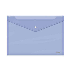 Dohe Sobre Portadocumentos Folio+ - Cierre de Broche - Polipropileno Cristal Transparente 150 Micras - Color Morado