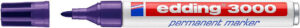 Edding 3000 Rotulador Permanente - Punta Redonda de 1.5mm - Trazo entre 1.5 y 3mm - Recargable - Secado Rapido - Color Violeta