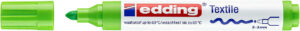 Edding 4500 Rotulador Permanente para Textil - Punta Redonda - Trazo entre 2 y 3mm - Olor Neutro - Secado Rapido - Color Verde Claro