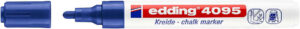 Edding 4095 Rotulador de Tiza Liquida - Punta Redonda - Trazo entre 2 y 3mm - Olor Neutro  - Color Azul