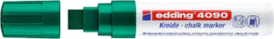 Edding 4090 Rotulador de Tiza Liquida - Punta Biselada - Trazo entre 4 y 15mm - Olor Neutro - Color Verde