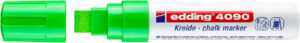 Edding 4090 Rotulador de Tiza Liquida - Punta Biselada - Trazo entre 4 y 15mm - Olor Neutro - Color Verde Claro