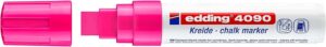 Edding 4090 Rotulador de Tiza Liquida - Punta Biselada - Trazo entre 4 y 15mm - Olor Neutro - Color Rosa Neon
