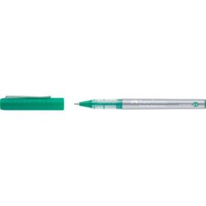 Faber-Castell Roller Free Ink Boligrafo de Tinta Liquida - Punta Conica 0,5mm - Ancho de Linea Extrafino - Clip de Metal - Color Verde