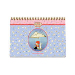 Dohe Santoro Poppi Loves Messenger Planificador Perpetuo Espiral Wireo Tapa Semirigida - Encuadernacion Horizontal Tamaño A4 - Interior Semana Vista 64 Hojas - Incluye 2 Hojas de Pegatinas