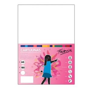 Fabrisa Pack de 100 Cartulinas 180 g/m² - Tamaño A3 - Color Blanco