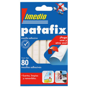 Imedio Patafix Masilla Adhesiva Blanca - Fuertes, Limpias y Removibles - 80 Piezas