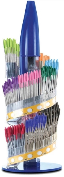 Bic Cristal Family Expositor de 770 Boligrafos de Bola + 150 Bic Cristal Azul de Regalo - Punta Redonda de 1.6mm - Trazo 0.42mm - Tinta con Base de Aceite - Colores Surtidos