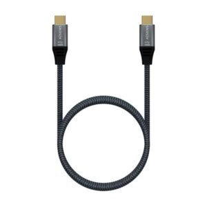 Aisens Cable USB 3.2 Gen2x2 Aluminio 20Gbps 8K@30Hz 5A 100W E-Mark, Tipo USB-C/M-USB-C/M - 1.0m - Color Gris