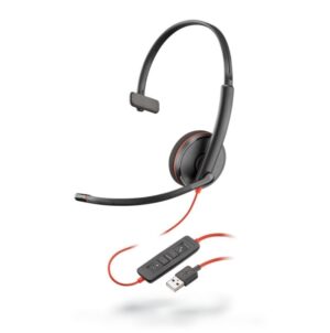 Plantronics/Poly Blackwire C3210 USB-A Auricular Monoaural con Microfono - Almohadilla Acolchada - Controles en Cable