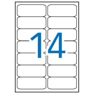 Apli Etiquetas Blancas Permanentes 99.1 x 38.1mm 100 Hojas