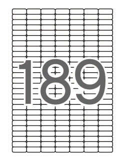 Apli Pack de 4.725 Etiquetas 25.4x10.0mm - 25 Hojas x 189 Etiquetas - Adhesivo Removible - Cantos Romos - Color Blanco