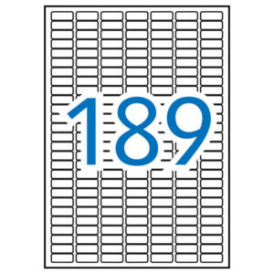 Apli Pack de 1.890 Etiquetas Rectangulares 25.4x10mm - 10 Hojas por 189 Etiquetas - Adhesivo Permanente - Cantos Romos - Aptas para Impresion Inkjet y Laser - Color Blanco
