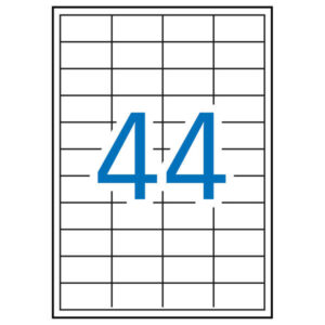 Apli Etiquetas Blancas Permanentes para Laser 48.5 x 25.4mm 250 Hojas