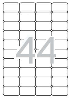 Apli Etiquetas Translucidas Resistentes Intemperie 48.5 x 25.4mm 20 Hojas