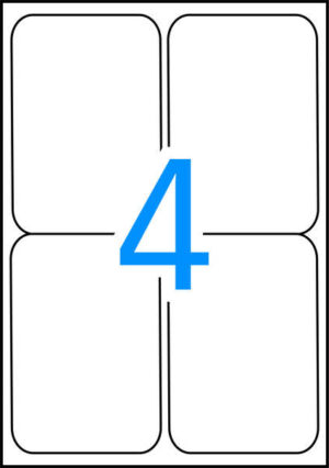 Apli Etiquetas Blancas Resistentes Intemperie 99.1 x 139mm 20 Hojas