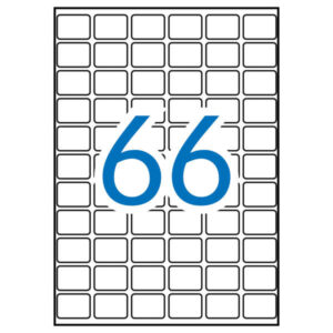 Apli Pack de 990 Etiquetas Rectangulares 16x22mm - 15 Hojas por 66 Etiquetas - Adhesivo Permanente - Cantos Romos - Color Blanco