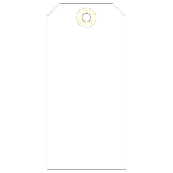 Apli Pack de 1.000 Etiquetas con Arandela 120x57mm - Cartulina de 160g/m² - Arandela Reforzada - Color Crema