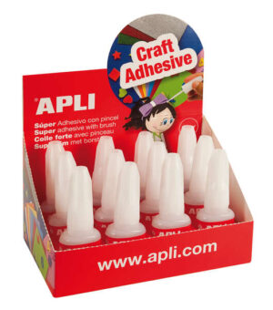Apli Super Adhesivo Instantaneo 10gr con Pincel Aplicador - Secado Rapido - Facil Aplicacion - Resistente al Agua - Transparente