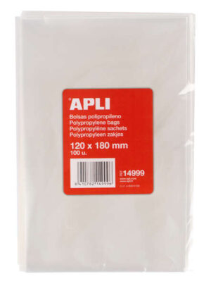 Apli Bolsas Polipropileno Transparente 120x180mm - Galga 120 - Alta Resistencia y Flexibilidad - Uso Alimenticio