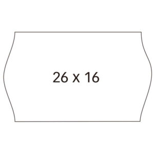 Apli Pack con 6 Rollos de 1.000 Etiquetas Blancas para Maquinas Etiquetadoras de Precios de 2 Lineas - Tamaño 26x16mm - Adhesivo Permanente - Compatibles con Modelos 101419 y 102365