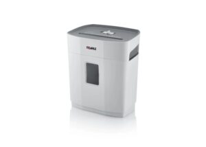 Dahle PaperSAFE 120 Destructora de Papel Manual Corte en Particulas P-4 - Destruye hasta 8 Hojas - Papelera de 12L - Apta para Papel y Tarjetas - Color Gris