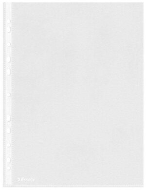 Esselte Eco Pack de 100 Fundas Multitaladro Portadocumentos A4 - Lamina de PP Reciclable Transparente de 0,05mm - Acabado Piel de Naranja - 11 Taladros