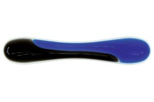 Kensington Reposamuñecas de Gel Duo - Almohadilla de Gel - Canal de Ventilacion - Combinacion de Colores en Dos Tonos - Acabado Suave - Color Azul/Negro Gris
