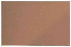 Nobo Essence Tablero de Anuncios de Corcho de 1500x1000mm - Montaje en Esquinas - Superficie Natural - Marco de Aluminio Anodizado - Color Natural
