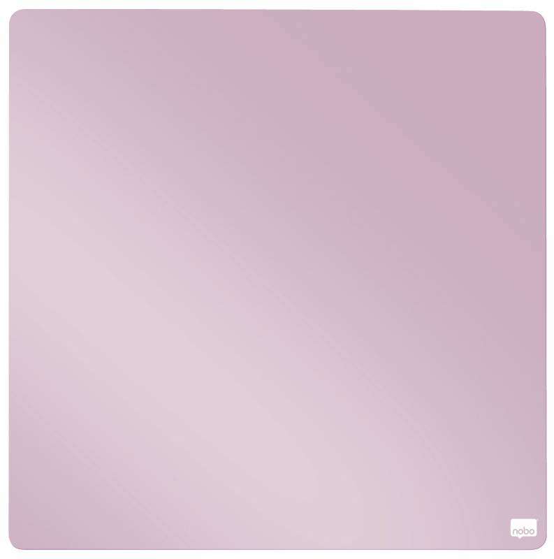 Nobo Mini Pizarra Magnetica Tile 360x360mm - sin Marco - Almohadillas Adhesivas e Imanes - Diseño Creativo y Colorido - Rosa