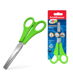 Erichkrause Joy Tijeras para Zurdos 13.5cm - Cuchillas Acero Inoxidable - Extremos Redondeados - Resistente a La Corrosion - Mangos de Plastico Resistente - Colores Surtidos Aleatorios