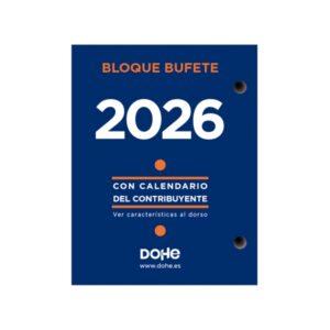 Dohe Bloque Bufete Anual - 2 Perforaciones - Calendario Contribuyente - Planning Mensual - 640 Paginas