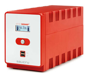 Salicru SPS 2200 SOHO+ IEC Sistema de Alimentacion Ininterrumpida - SAI/UPS -  2200 VA - Line-interactive - Doble Cargador USB - Tipo de Tomas IEC - Color Rojo