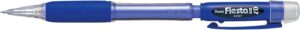 Pentel Fiesta II Portaminas HB 0.7mm con Goma - Incluye 2 Recargas - Grip de Goma - Diseño Ergonomico - Color Azul