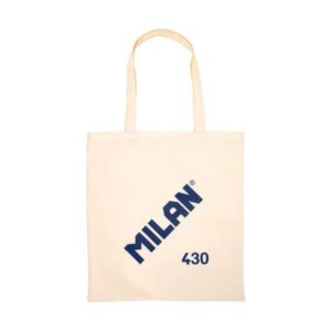 Milan Coleccion 430 Tote Bag Bolsa de Tela - Tamaño  50x38x41cm - Asa Larga 27cm - Tejido 'ripstop' - Color Beige
