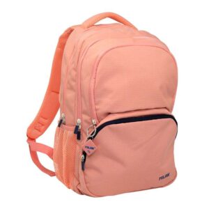 Milan Serie 1918 Mochila Escolar 25L - 3 Bolsillos Delanteros + 2 Bolsillos Laterales - Asas Regulables y Acolchadas - Tamaño 46,5x30x17cm - Color Rosa
