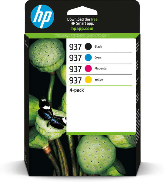 HP 937 Pack de 4 Cartuchos de Tinta Originales - 6C400NE