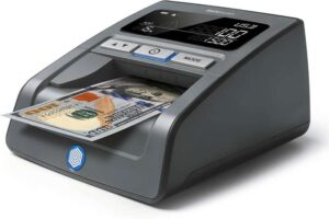 Safescan 185-S Verificador de Billetes - Verificacion Precisa de Billetes - Deteccion de Falsificaciones - Verificacion Multidireccional - Conteo de Billetes Automatico