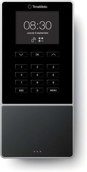 Timemoto TM-616 Terminal de Fichar con RFID - hasta 200 Empleados - Gestion Completa de Horarios y Presencia - Almacena hasta 10.000 Registros - Configuracion Sencilla
