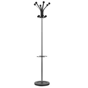 Unilux Perchero Hakea - Elegante Diseño en Negro y Cromado - Resistente y Duradero - Ideal para Colgar Abrigos y Accesorios