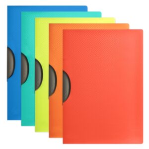 Oxford Clip Urban Dossier de Plastico Rigido Translucido A4 con Clip - Capacidad para 30 Hojas - Resistente y Duradero - Colores Surtidos